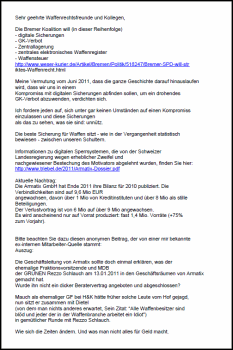 Die Bremer Koalition, das Waffenrecht und Armatix