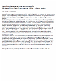 Senat kippt geplante Steuer