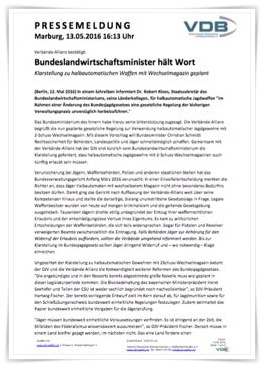 VDB Pressemitteilung 13.05.2016